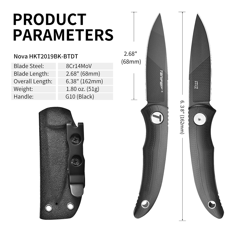 Pisau Lipat TONIFE Nova Fixed  - Dive Knife Titanium ulasan dan harga