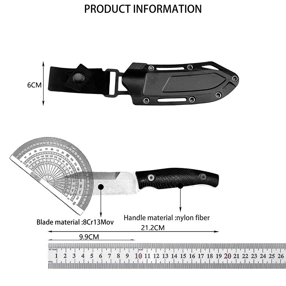 1083 Pisau Tetap Portabel untu - Dive Knife Titanium ulasan dan harga
