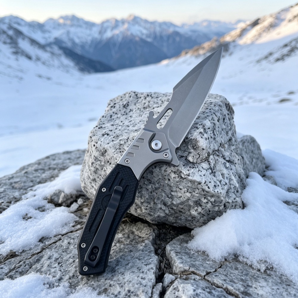 Pisau Lipat Keras Berkualitas  - Dive Knife Titanium ulasan dan harga